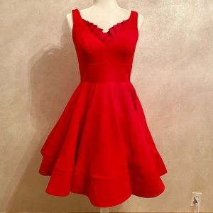 Ieena Dress for Mac Duggal Red Sleeveless